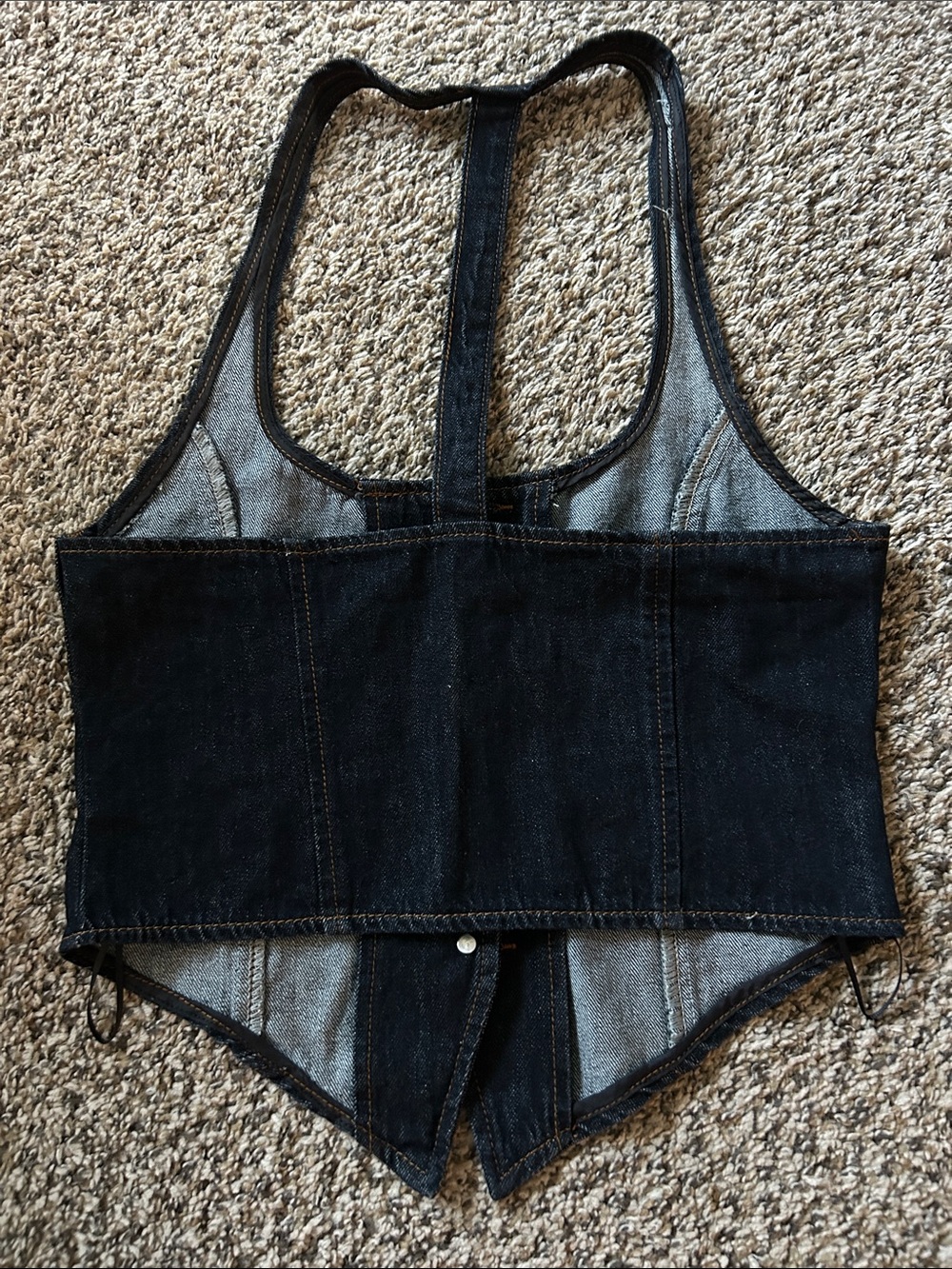 NWOT …LIONESS NYC HALTER TOP DARK DENIM WOMEN’S Size M - Picture 4 of 8